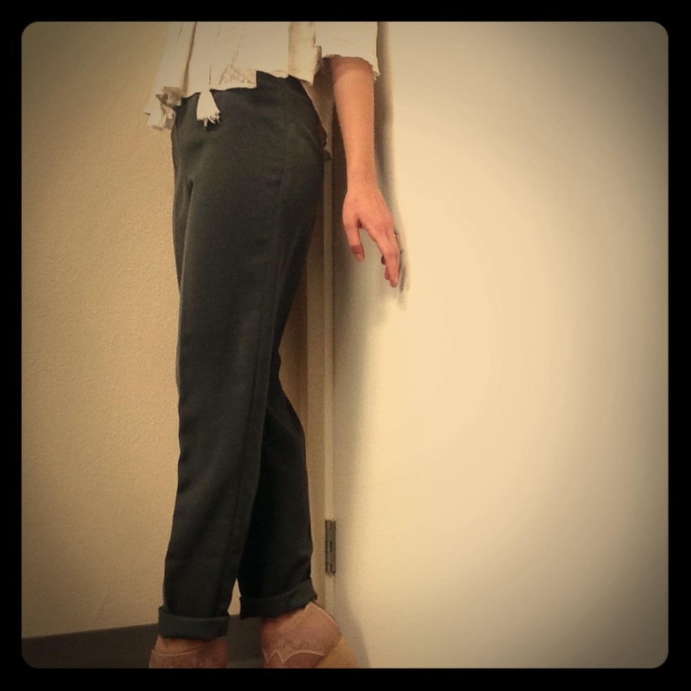 Vintage green high waisted trousers